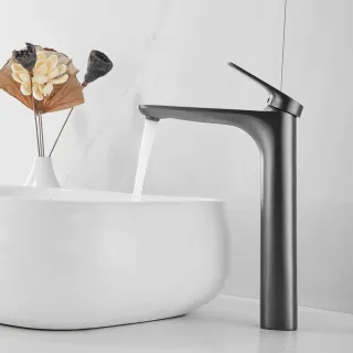 Смеситель для раковины Shevanik S8511T оружейная сталь